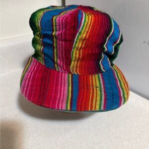 Unisex Vintage 1988 Reversible Hat Boho Pride Colorful Green Pattern rainbow